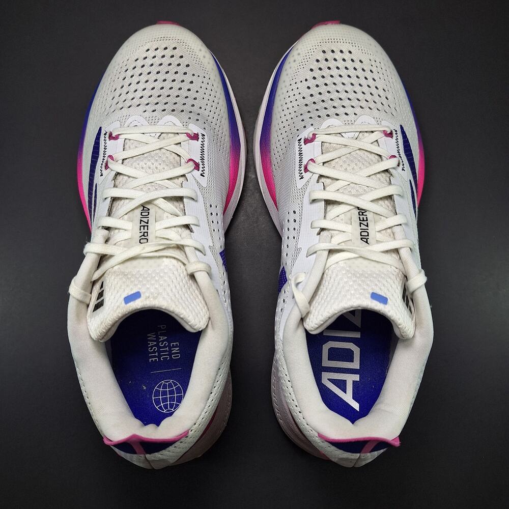 Adidas Adizero SL White Lucid Blue Fuchsia Running Shoes GV9095 Men's Size 7 - Picture 9 of 16
